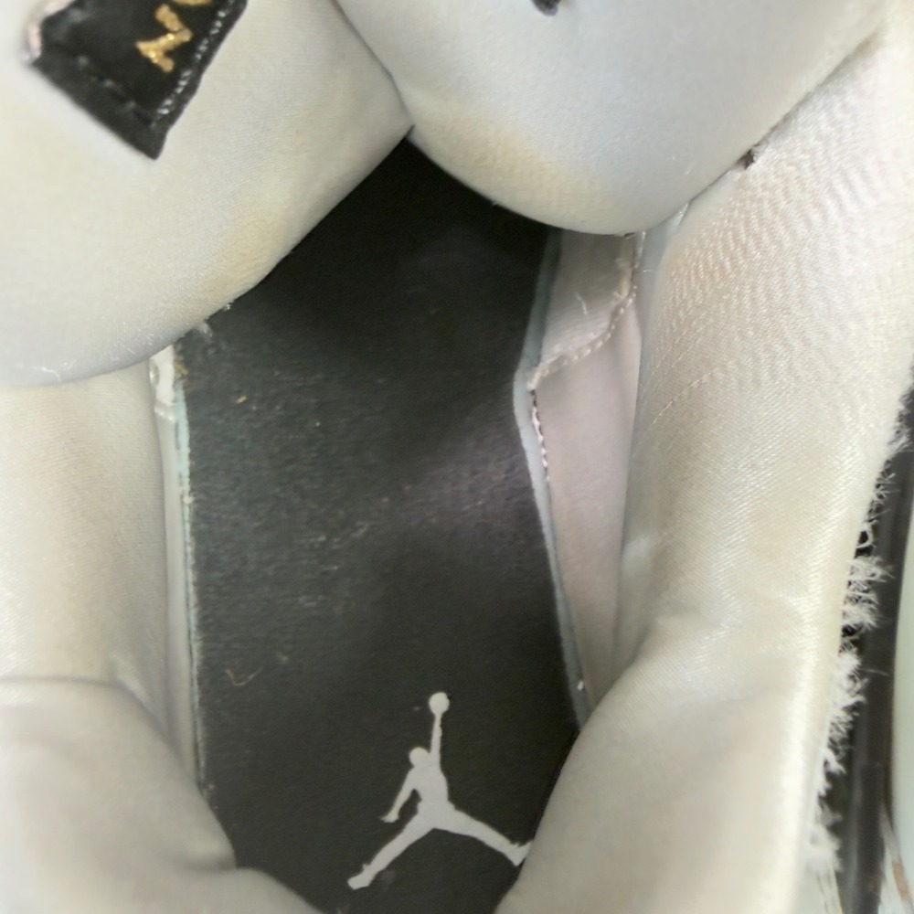 Jordan 4 Retro Metallic Gold Kids Size 5.5Y Sneakers FZ8585-070 White Black - Picture 11 of 12